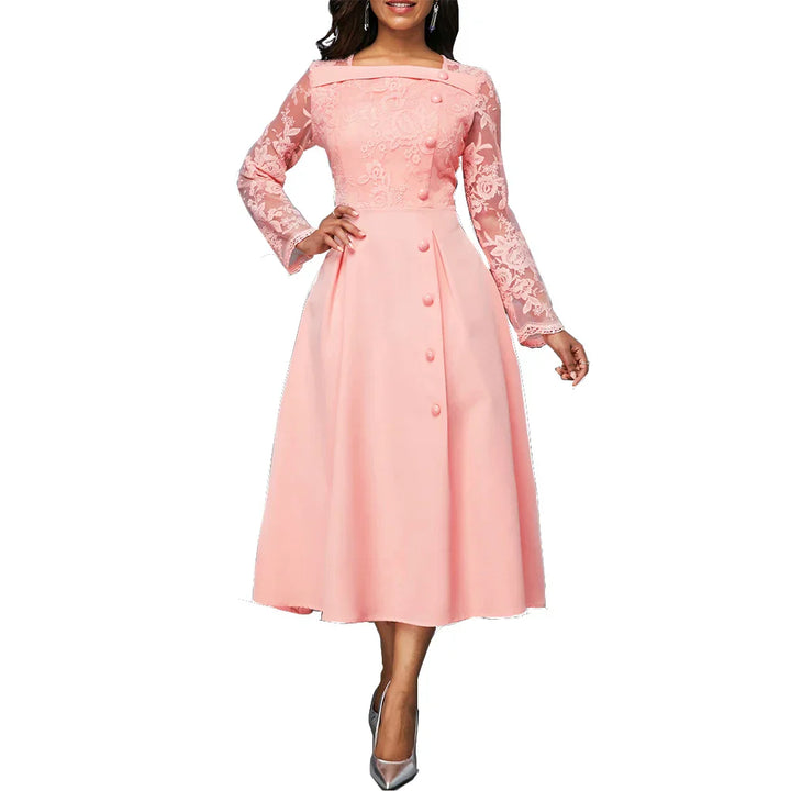 Junette Elegante Jurk met Vierkante hals