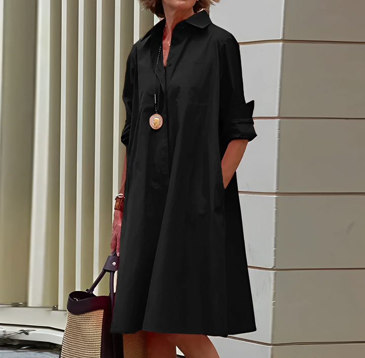 Katarina Getailleerde Midi Jurk