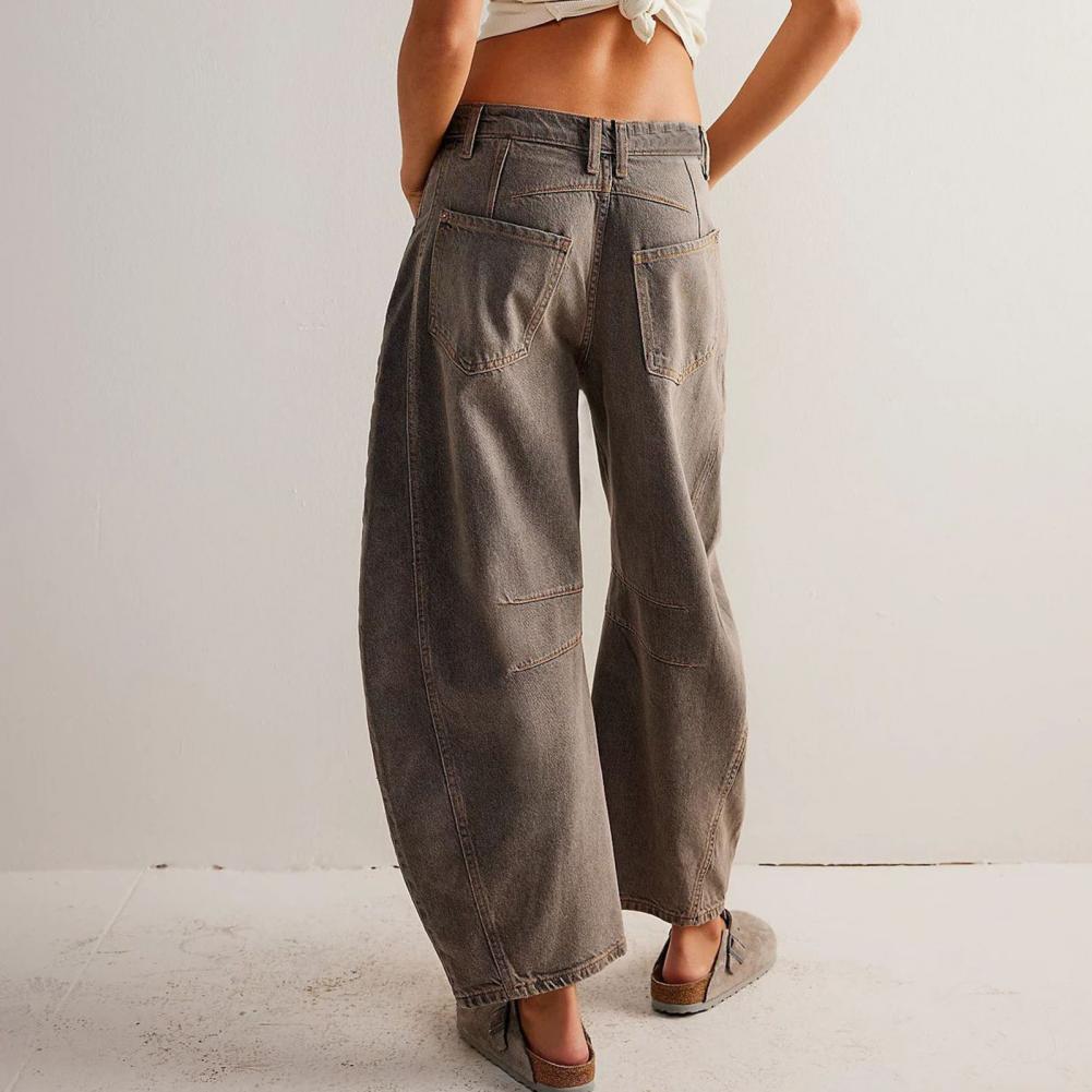 Barrel Getailleerde Broek met Zakken