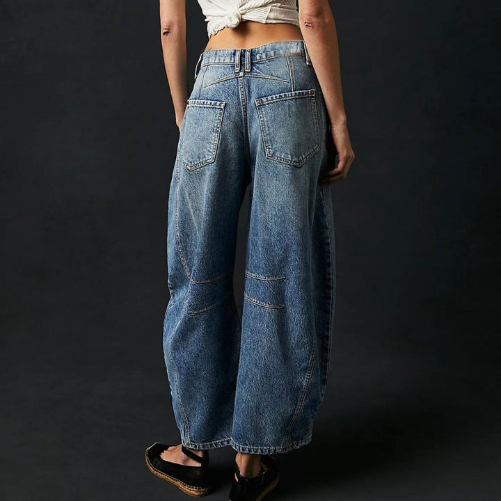 Barrel Getailleerde Broek met Zakken