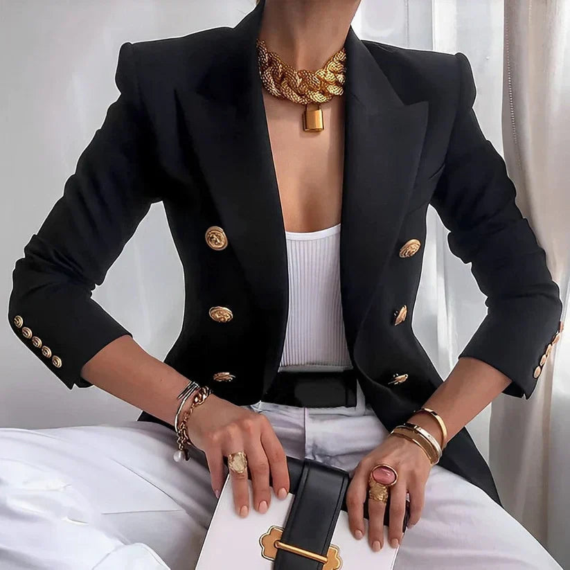 Monroe Getailleerde Jas met Knoopdetails