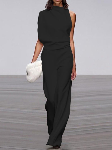 Alix Wijde Jumpsuit met One-shoulder