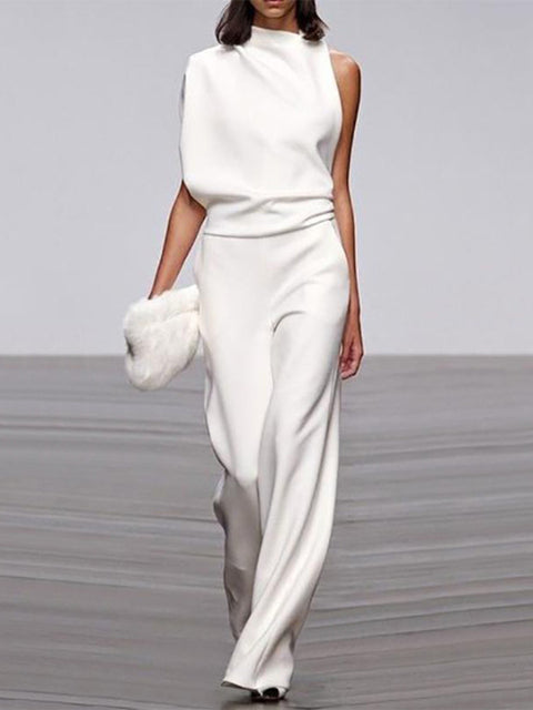 Alix Wijde Jumpsuit met One-shoulder