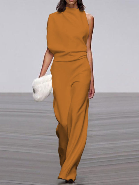 Alix Wijde Jumpsuit met One-shoulder