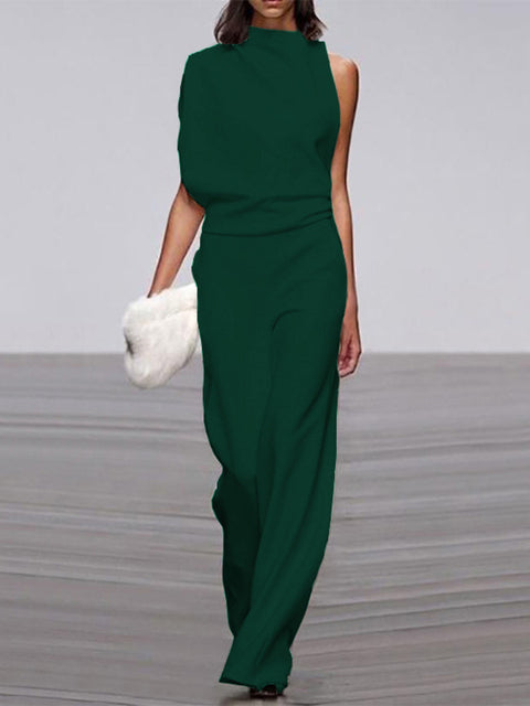 Alix Wijde Jumpsuit met One-shoulder