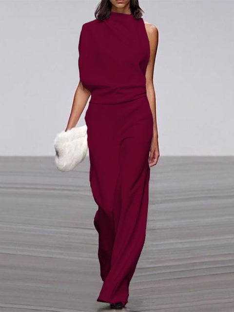 Alix Wijde Jumpsuit met One-shoulder