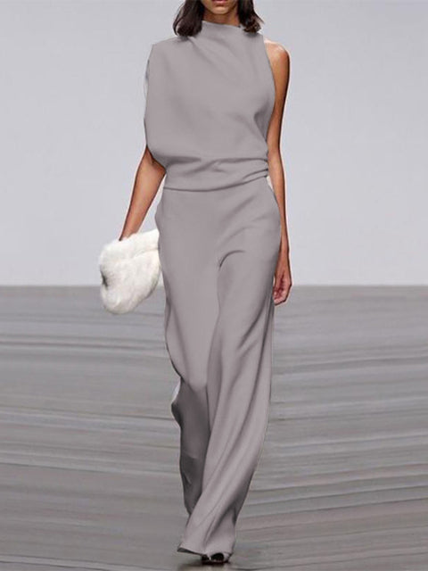 Alix Wijde Jumpsuit met One-shoulder
