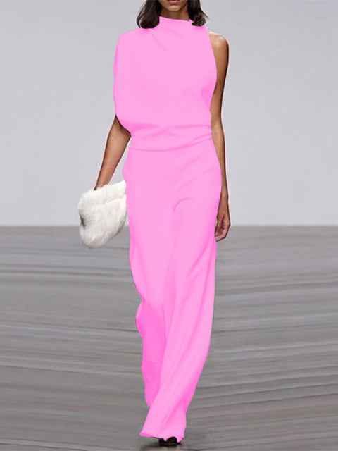 Alix Wijde Jumpsuit met One-shoulder