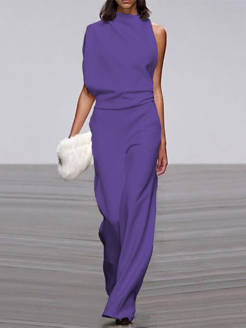 Alix Wijde Jumpsuit met One-shoulder