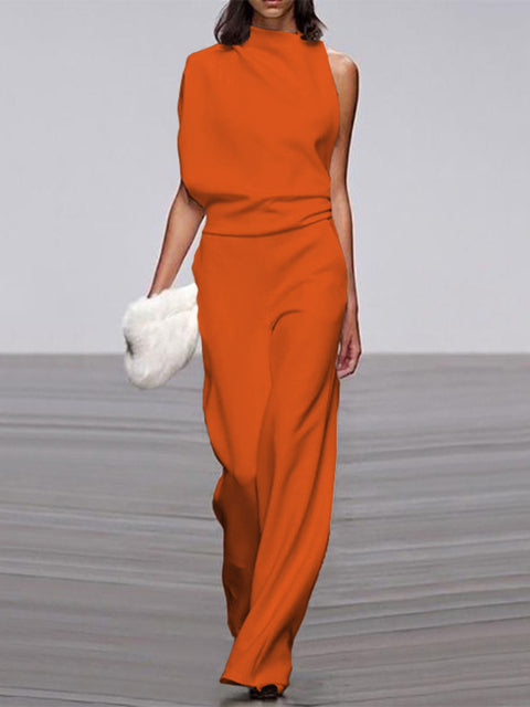 Alix Wijde Jumpsuit met One-shoulder