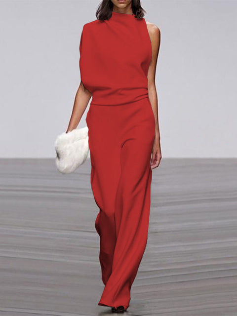 Alix Wijde Jumpsuit met One-shoulder