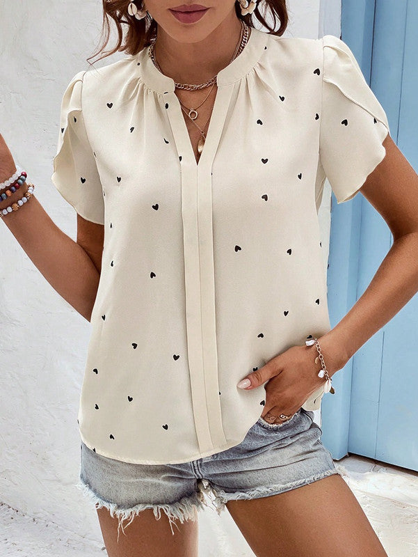 Luna Tijdloze Blouse met V-hals