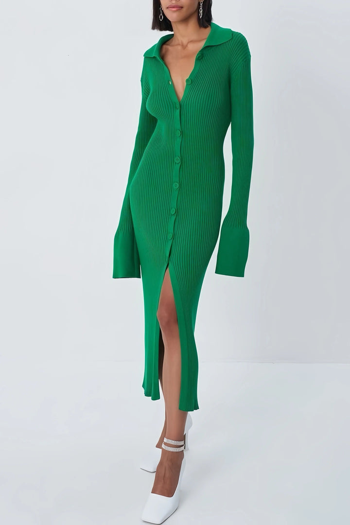 Milou Tijdloze Midi Jurk met V-hals