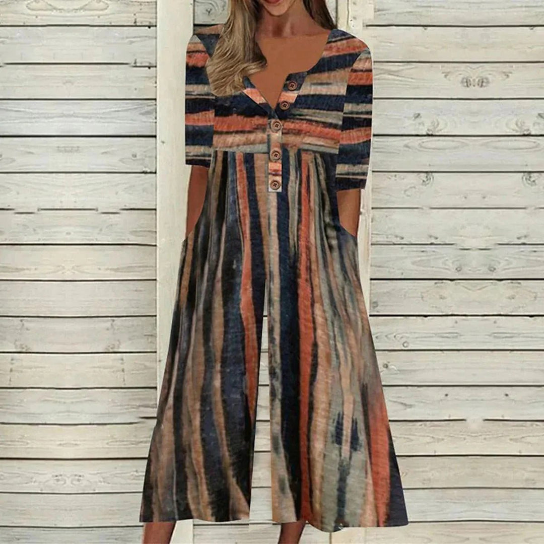 Lagoon Wijde Jumpsuit met V-hals