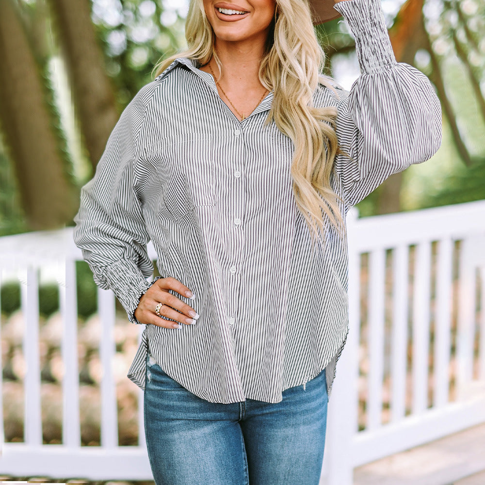 Skye Relaxte Blouse met Streepdessin