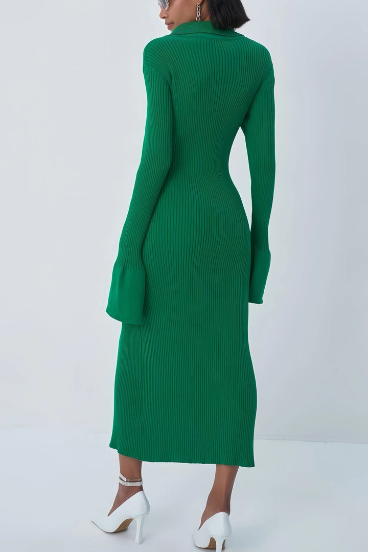 Milou Tijdloze Midi Jurk met V-hals