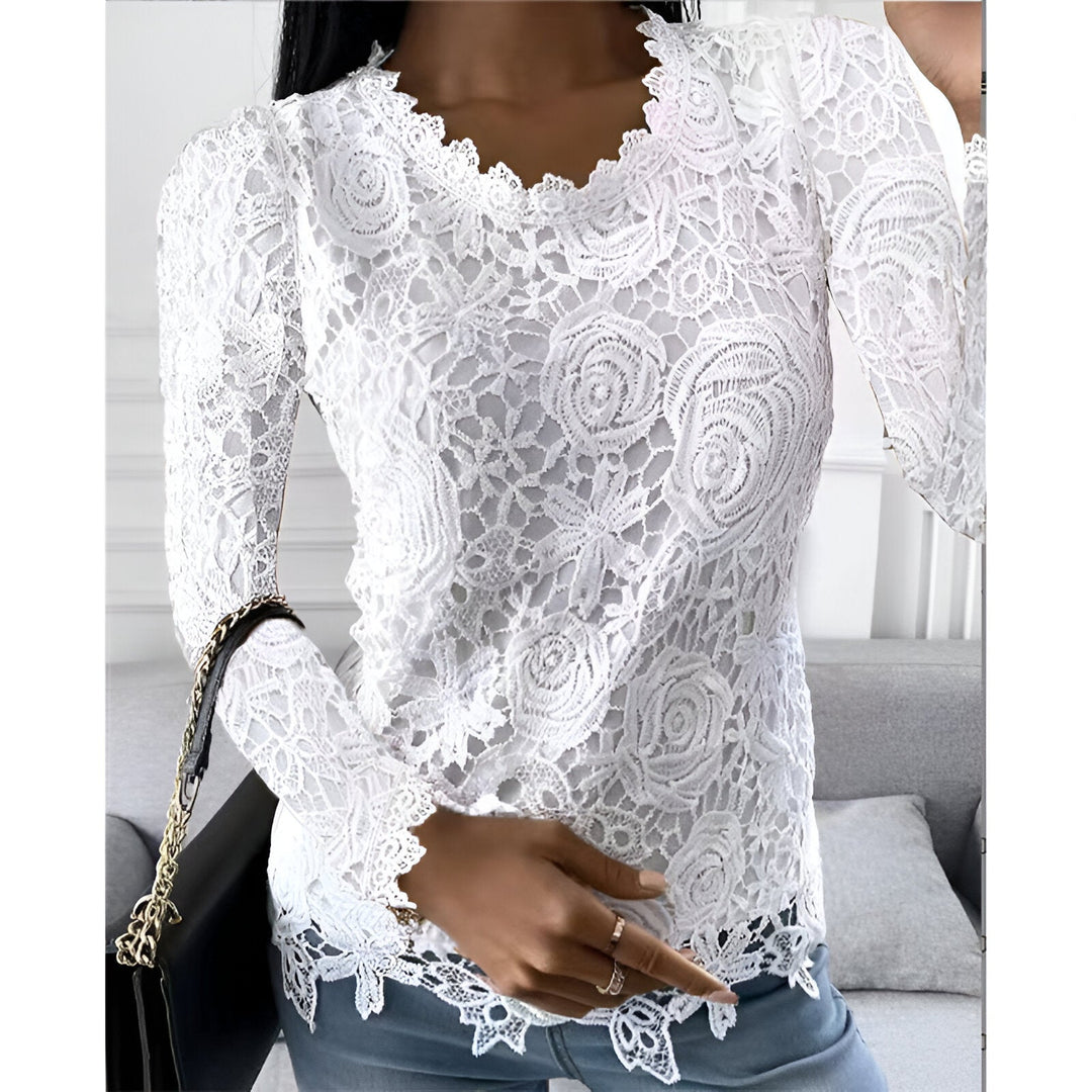 Clarisse Tijdloze Blouse met Ronde hals