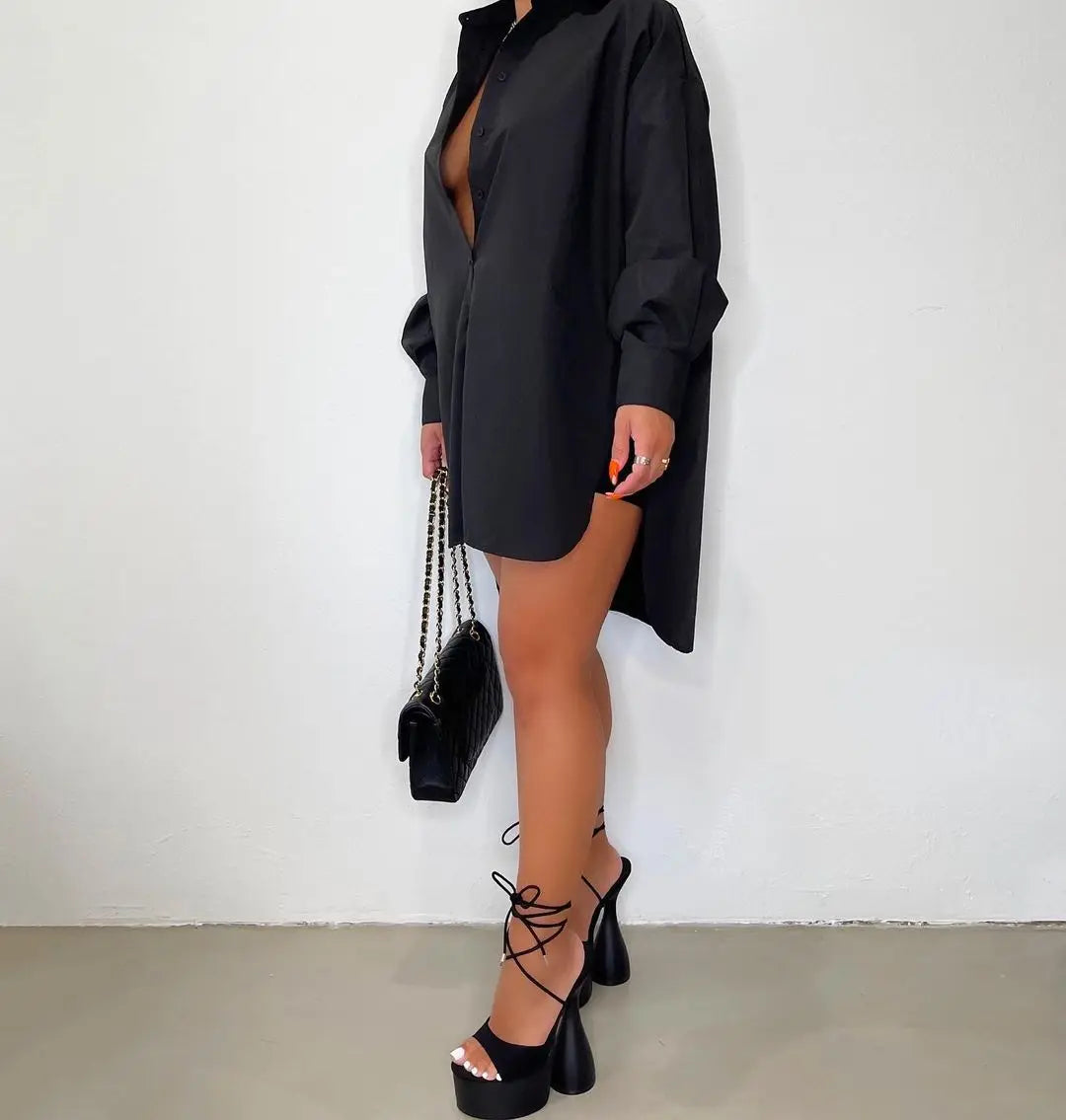 Anouck Relaxte Jurk met Knoopdetails