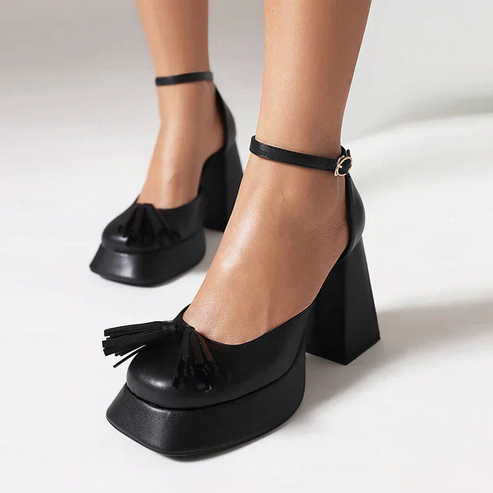 Lieke Elegante Hakken met Ruitprint