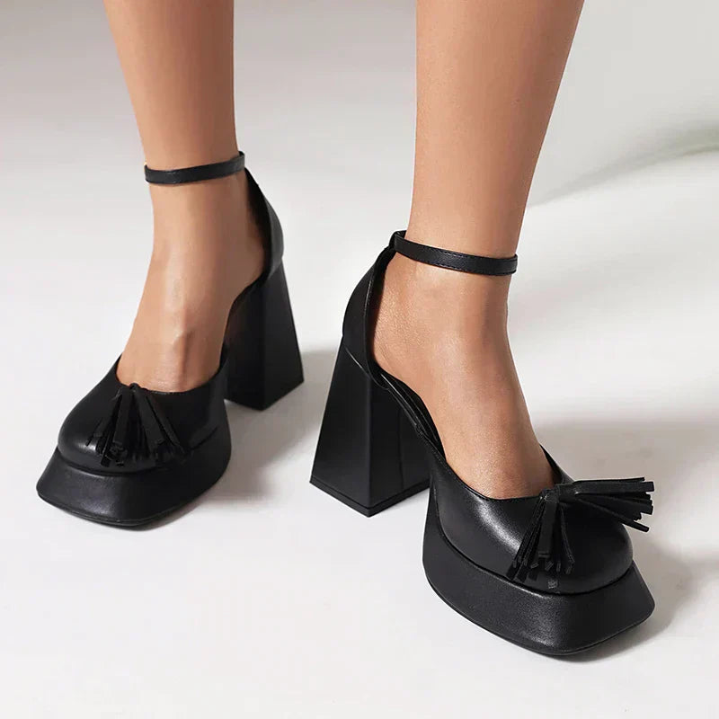 Lieke Elegante Hakken met Ruitprint