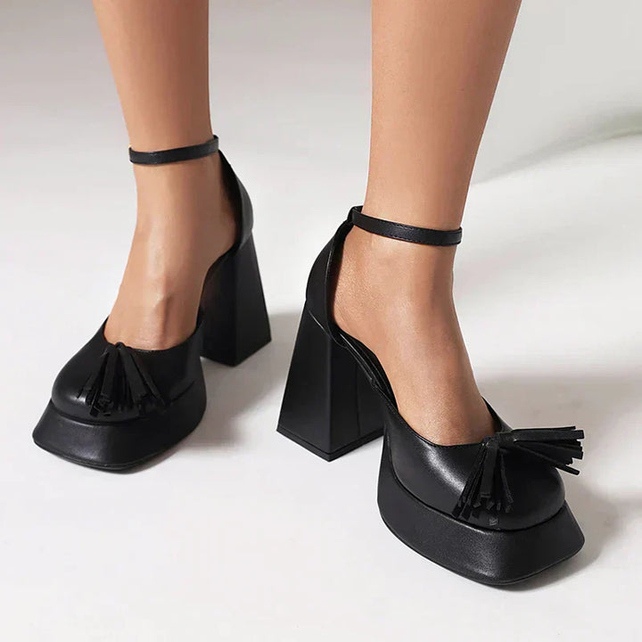 Lieke Elegante Hakken met Ruitprint
