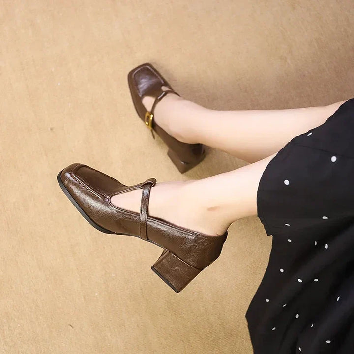 Odette Elegante Hakken met Blokhak van 5 cm