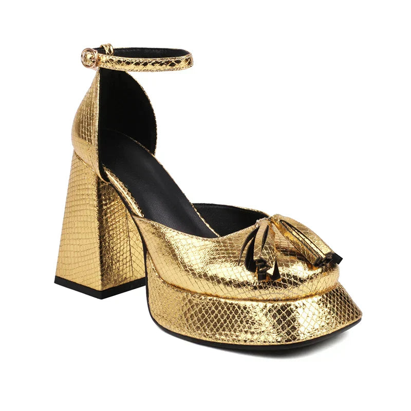 Lieke Elegante Hakken met Ruitprint