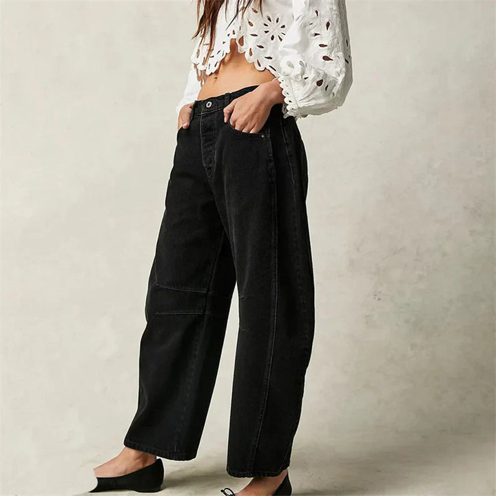 Barrel Getailleerde Broek met Zakken