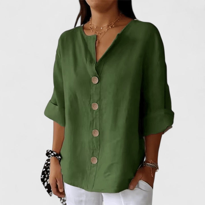 Cathlyn Elegante Blouse met V-hals