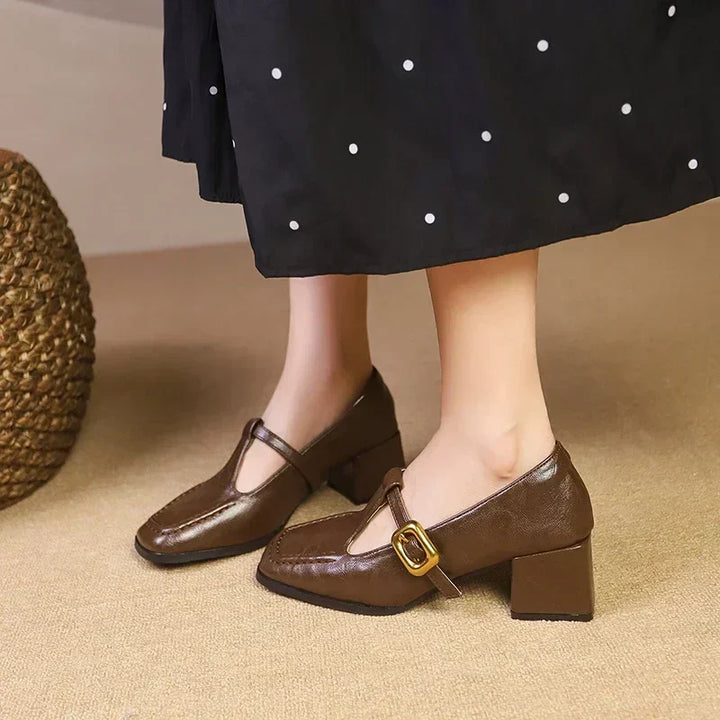 Odette Elegante Hakken met Blokhak van 5 cm