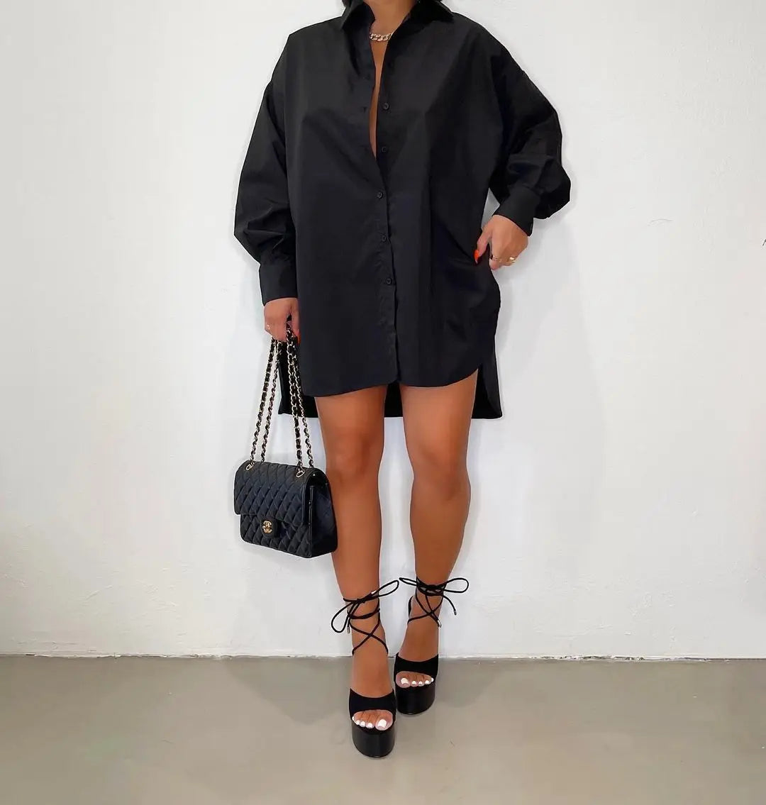 Anouck Relaxte Jurk met Knoopdetails