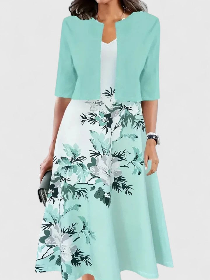 Chantal Getailleerde Midi Jurk