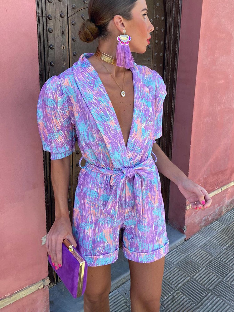 Elinne Tijdloze Playsuit met V-hals