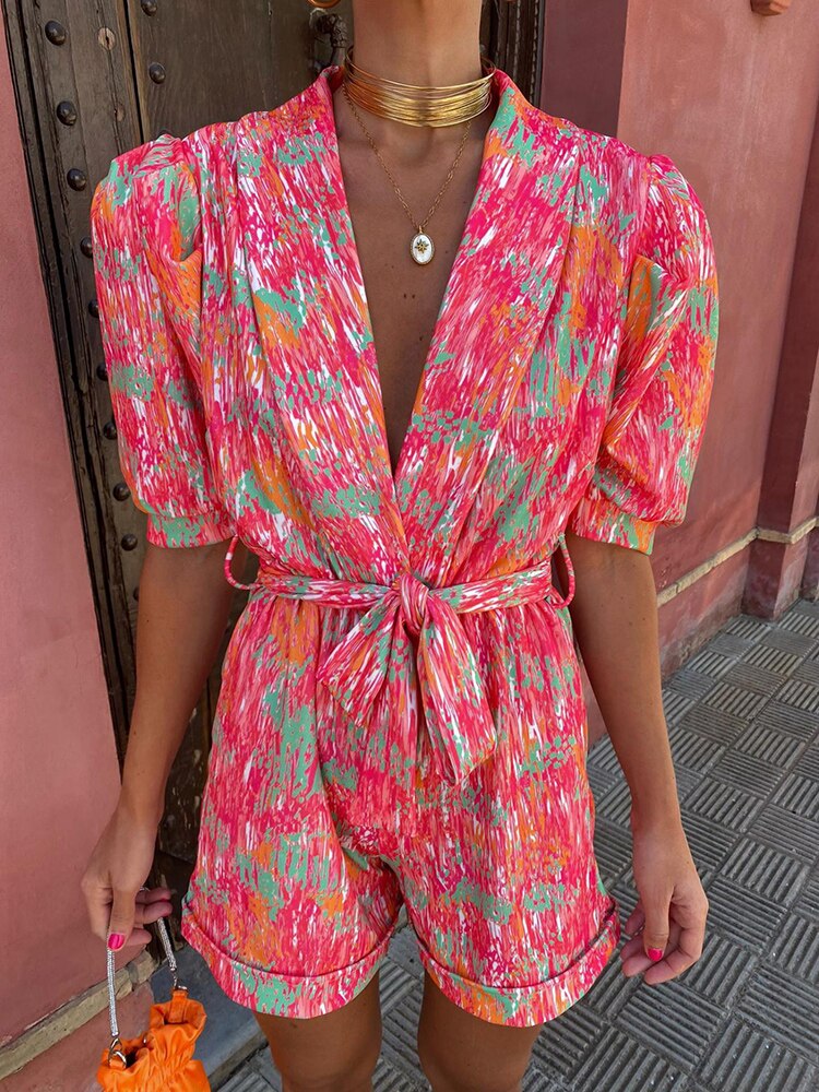 Elinne Tijdloze Playsuit met V-hals