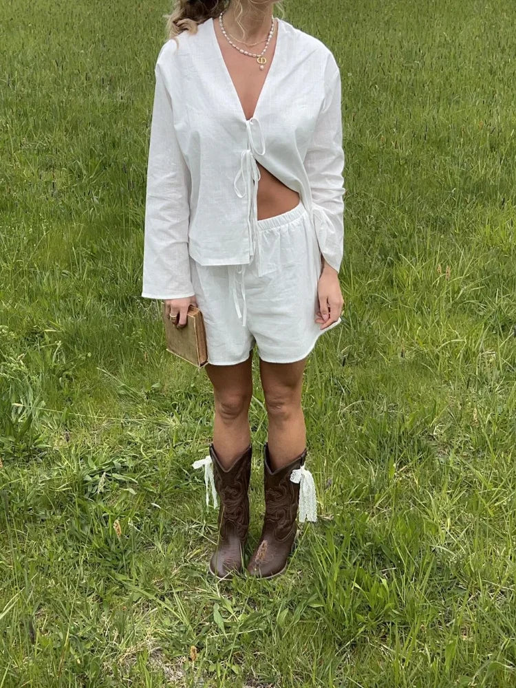 Giorgia Elegante Blouse met V-hals