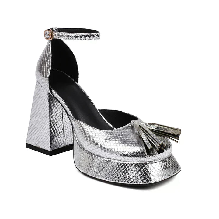 Lieke Elegante Hakken met Ruitprint