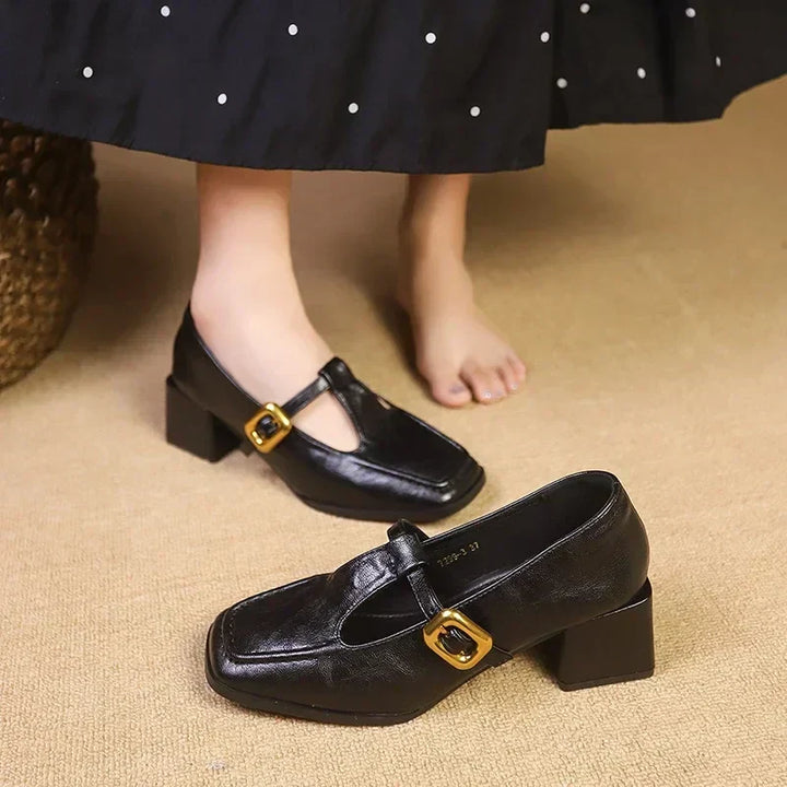 Odette Elegante Hakken met Blokhak van 5 cm