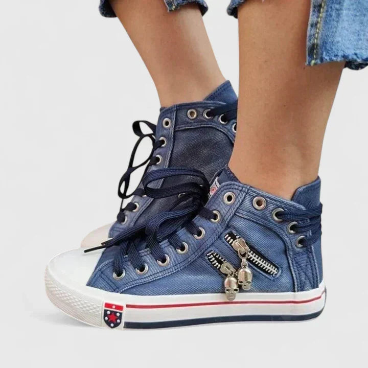 Freya Comfortabele Sneakers met Ritssluiting