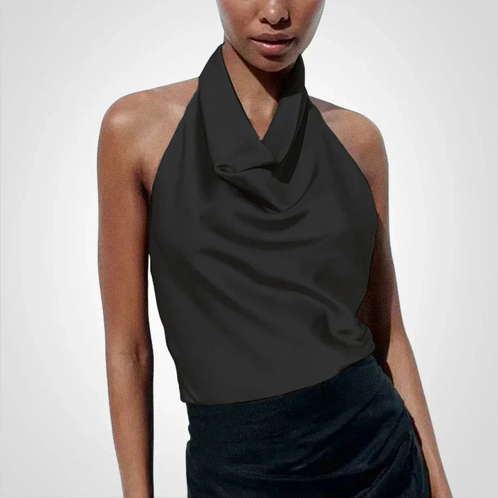 Sienna Stijlvolle Top met Halterhals
