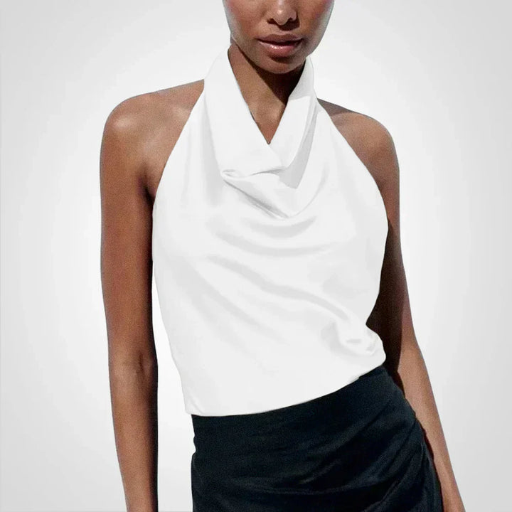 Sienna Stijlvolle Top met Halterhals