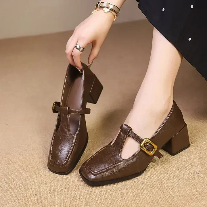 Odette Elegante Hakken met Blokhak van 5 cm