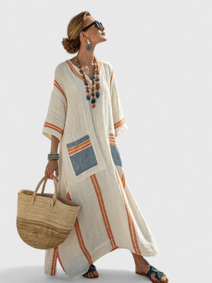 Serena Relaxte Maxi Jurk met V-hals