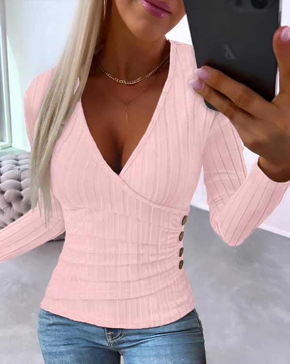 Leandra Elegante Top met V-hals