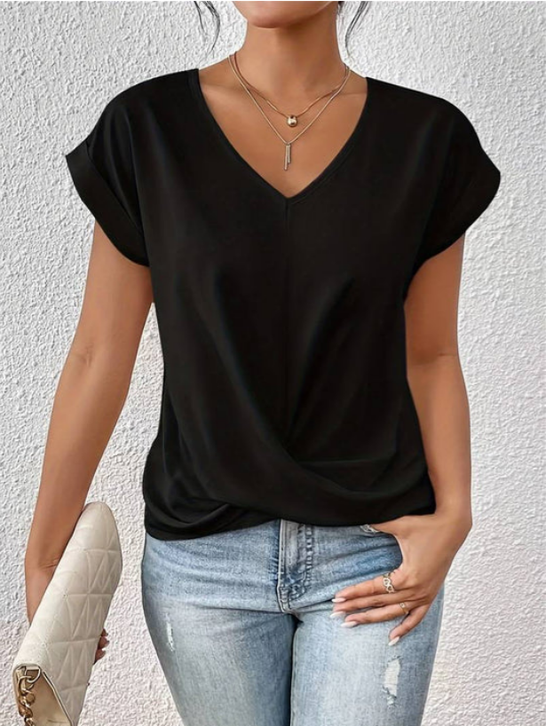 Elin Tijdloze Blouse met V-hals