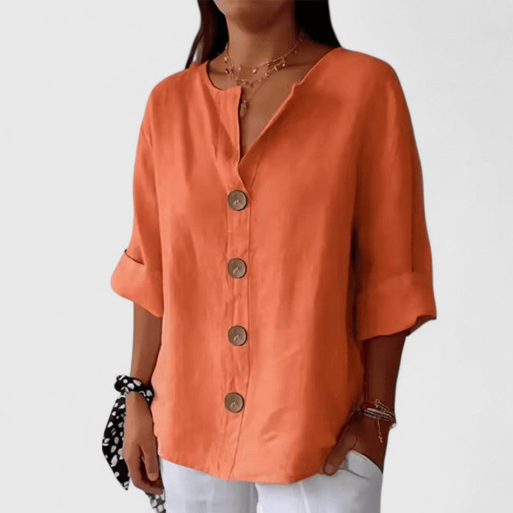 Cathlyn Elegante Blouse met V-hals