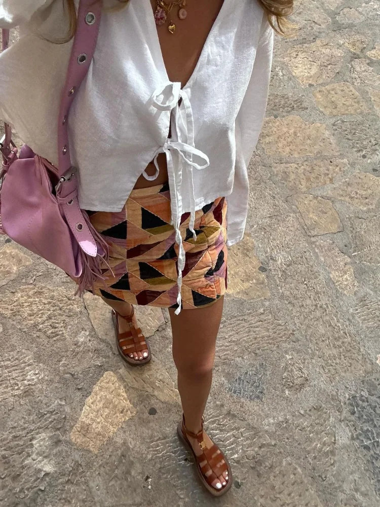 Giorgia Elegante Blouse met V-hals