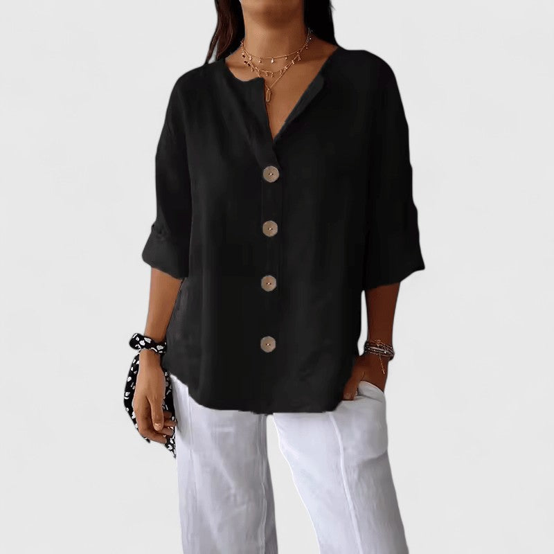 Cathlyn Elegante Blouse met V-hals
