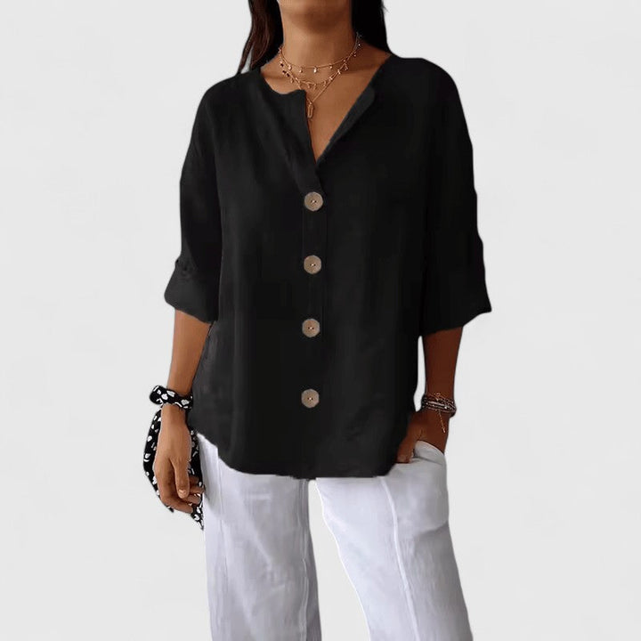 Cathlyn Elegante Blouse met V-hals