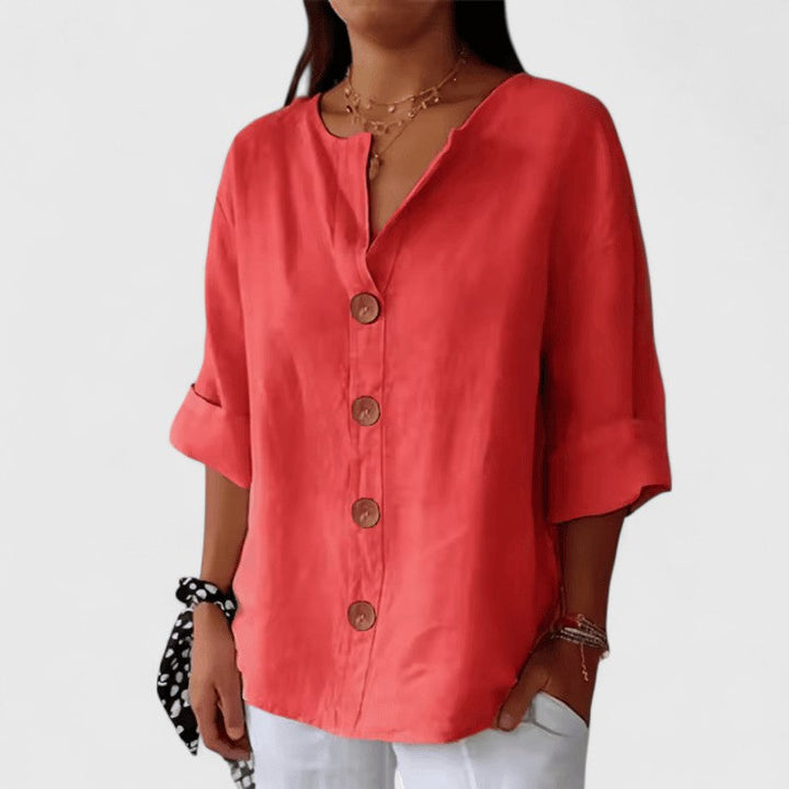 Cathlyn Elegante Blouse met V-hals