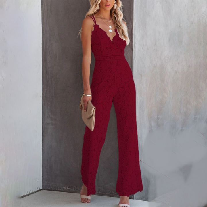 Amelie Wijde Jumpsuit met V-hals